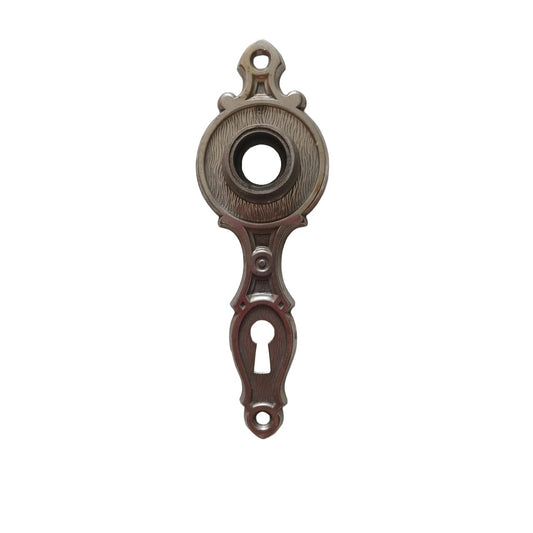 Yale Derbian Door Plate- Brass Nickel Plate