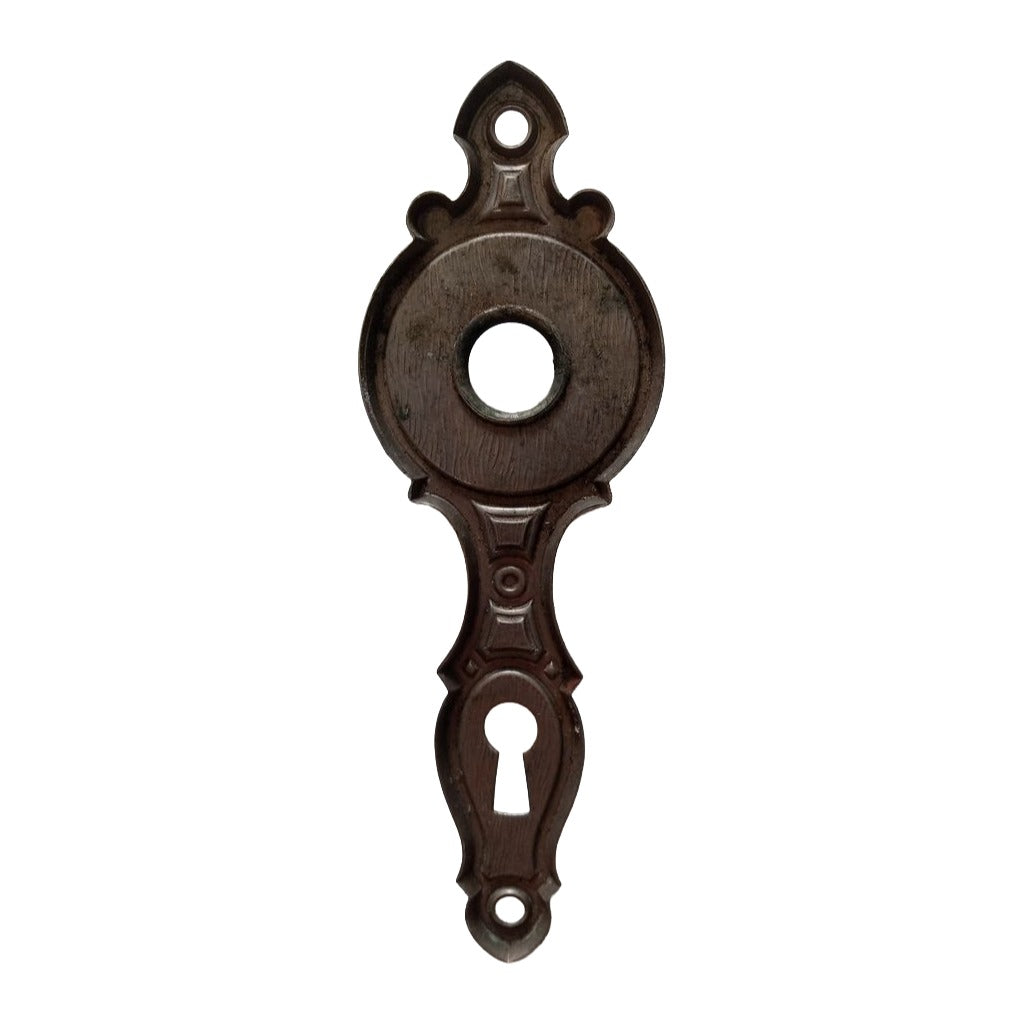 Yale Derbian Door Plate- Brass Nickel Plate
