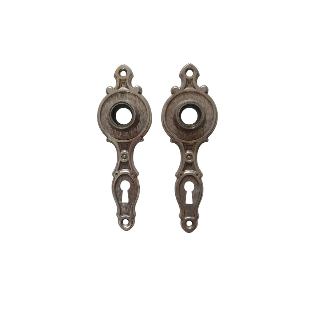 Yale Derbian Door Plate- Brass Nickel Plate