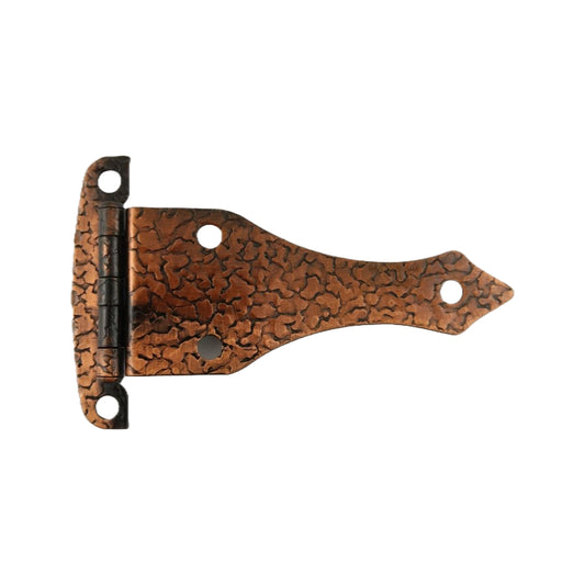 Forgecraft Hammered Copper Offset Strap Hinge image 0