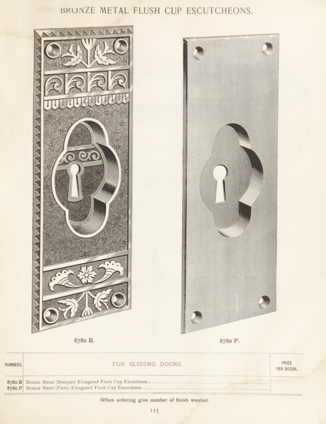 Brittan Graham and Mathes Bouquet Pocket Door Plate image 3